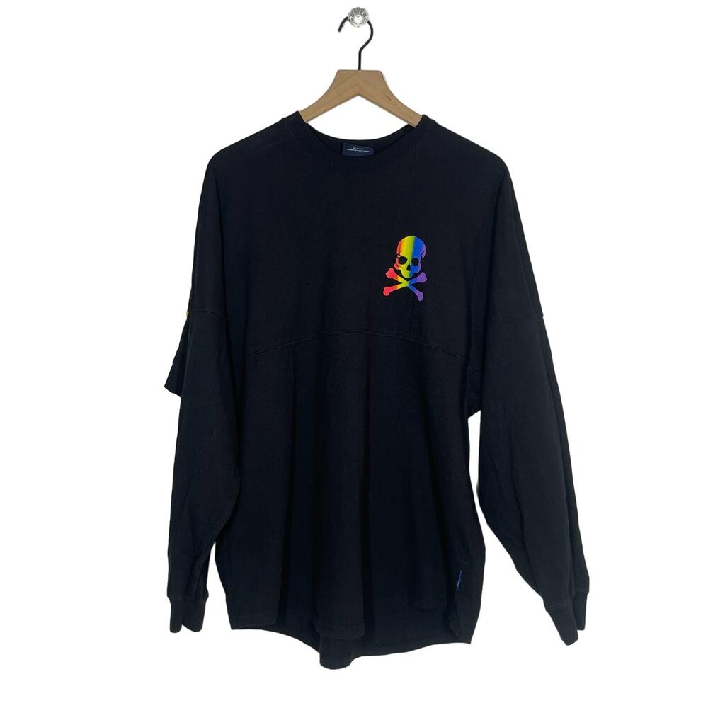 Soulcycle Philadelphia Spirit Jersey Womens Size Small Black Rainbow Long Sleeve